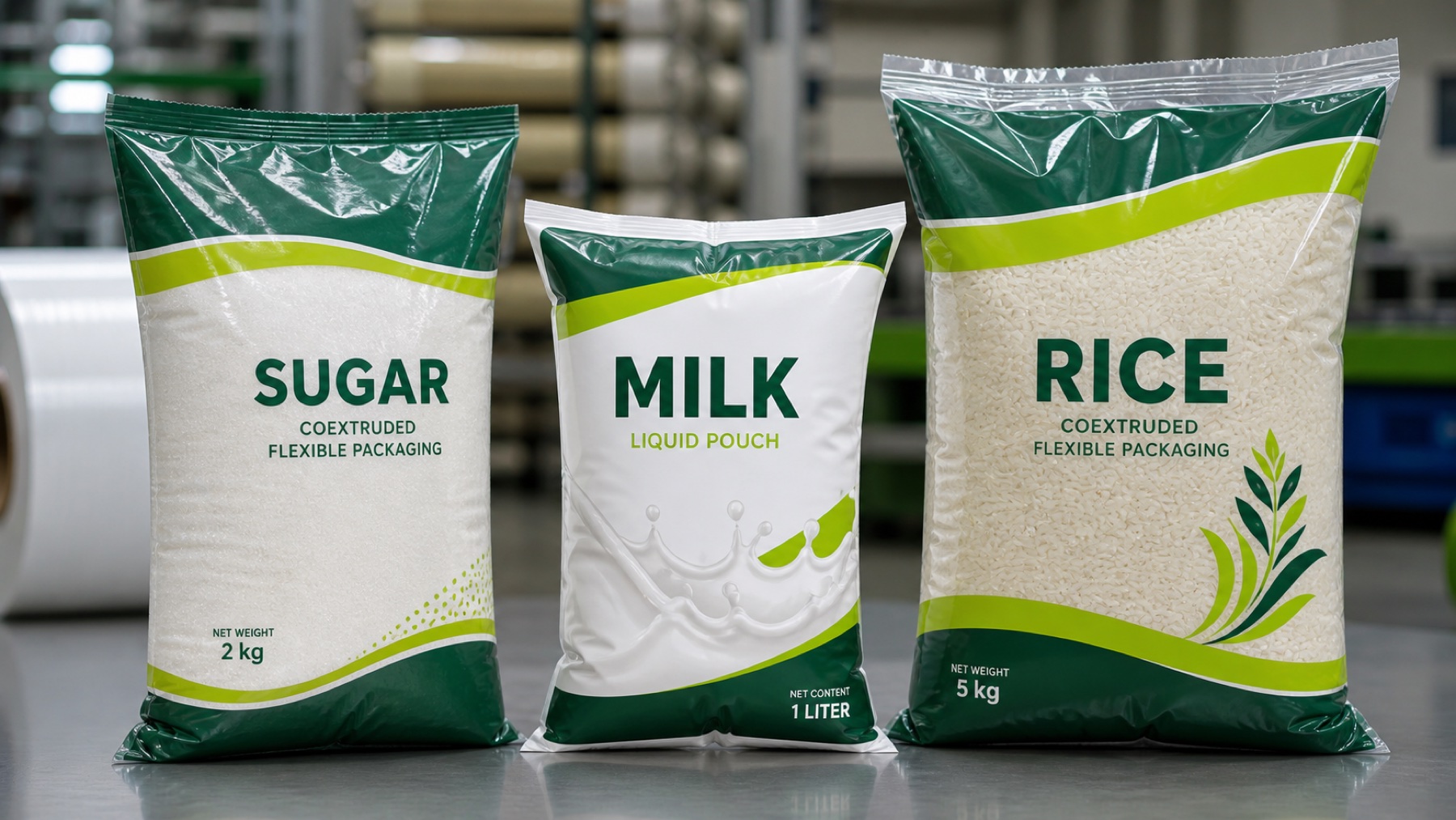 Empaques coextruidos para arroz, leche y azúcar