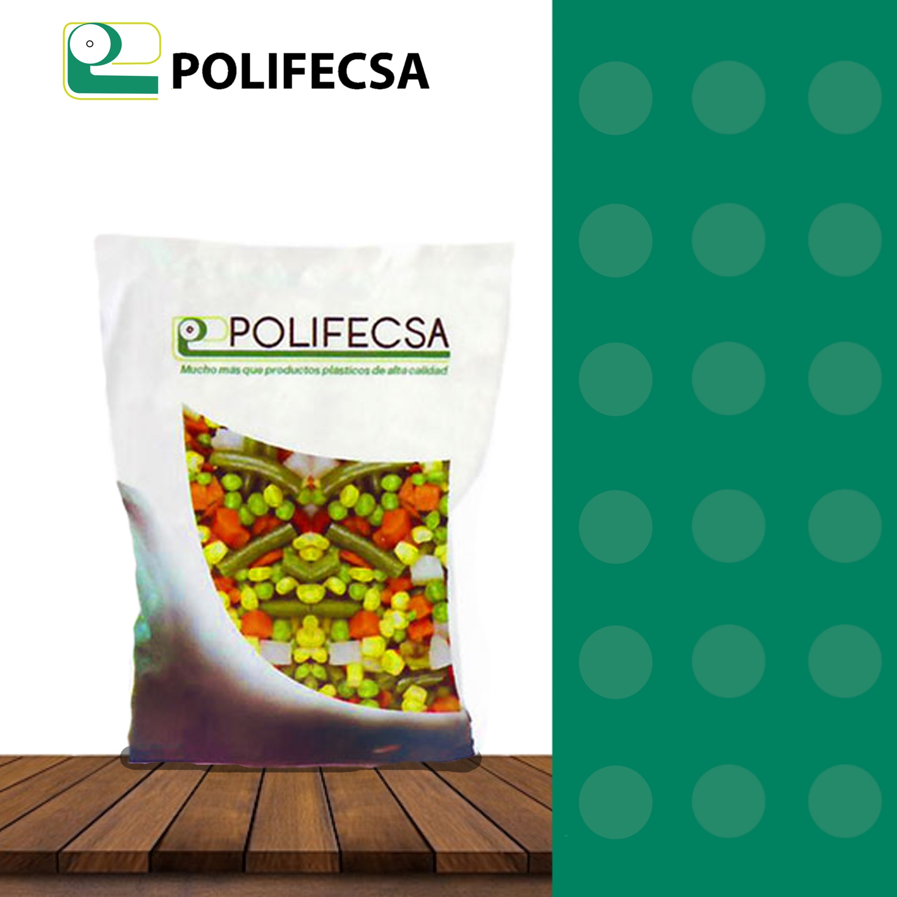 Bolsa completa impresa POLIFECSA para productos congelados